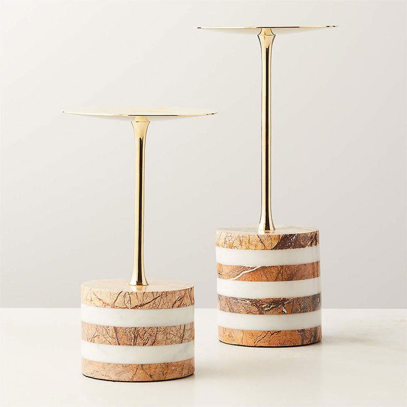 Strata Rise Marble Candle Holder