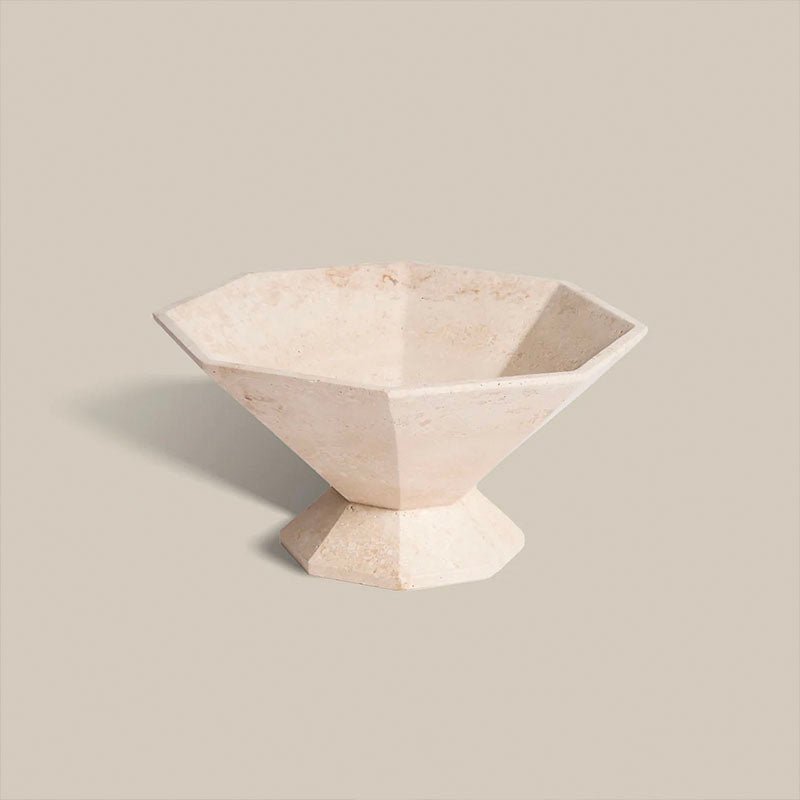 Facet Pedestal Bowl Storage Tray