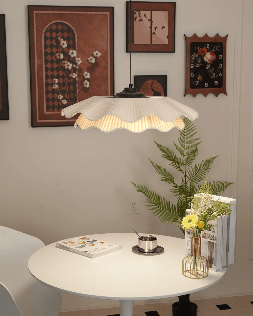 Arwen Fabric Wave Pendant Lamp