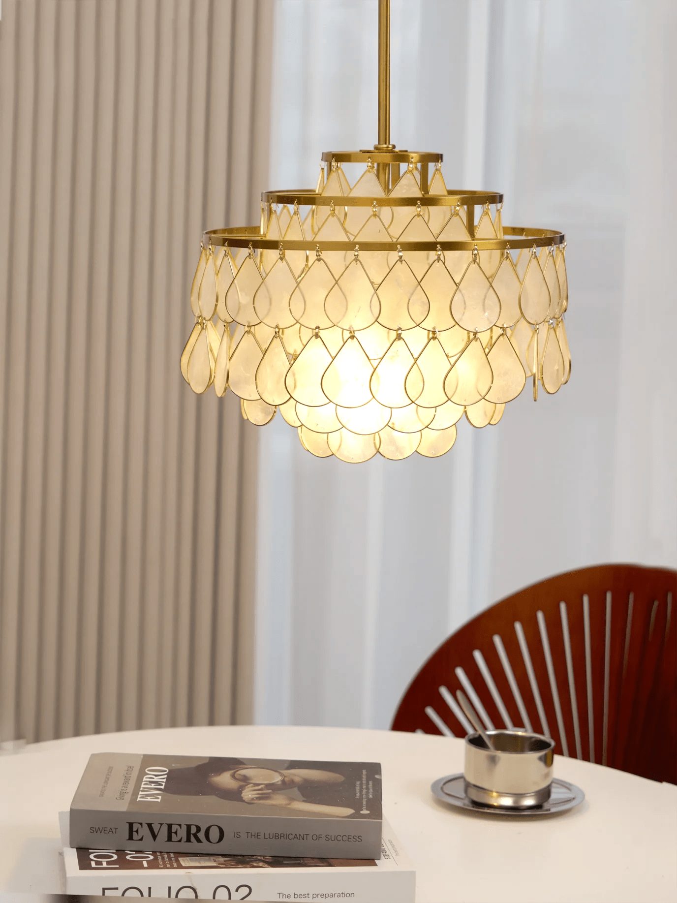 Teardrops Shell Chandelier