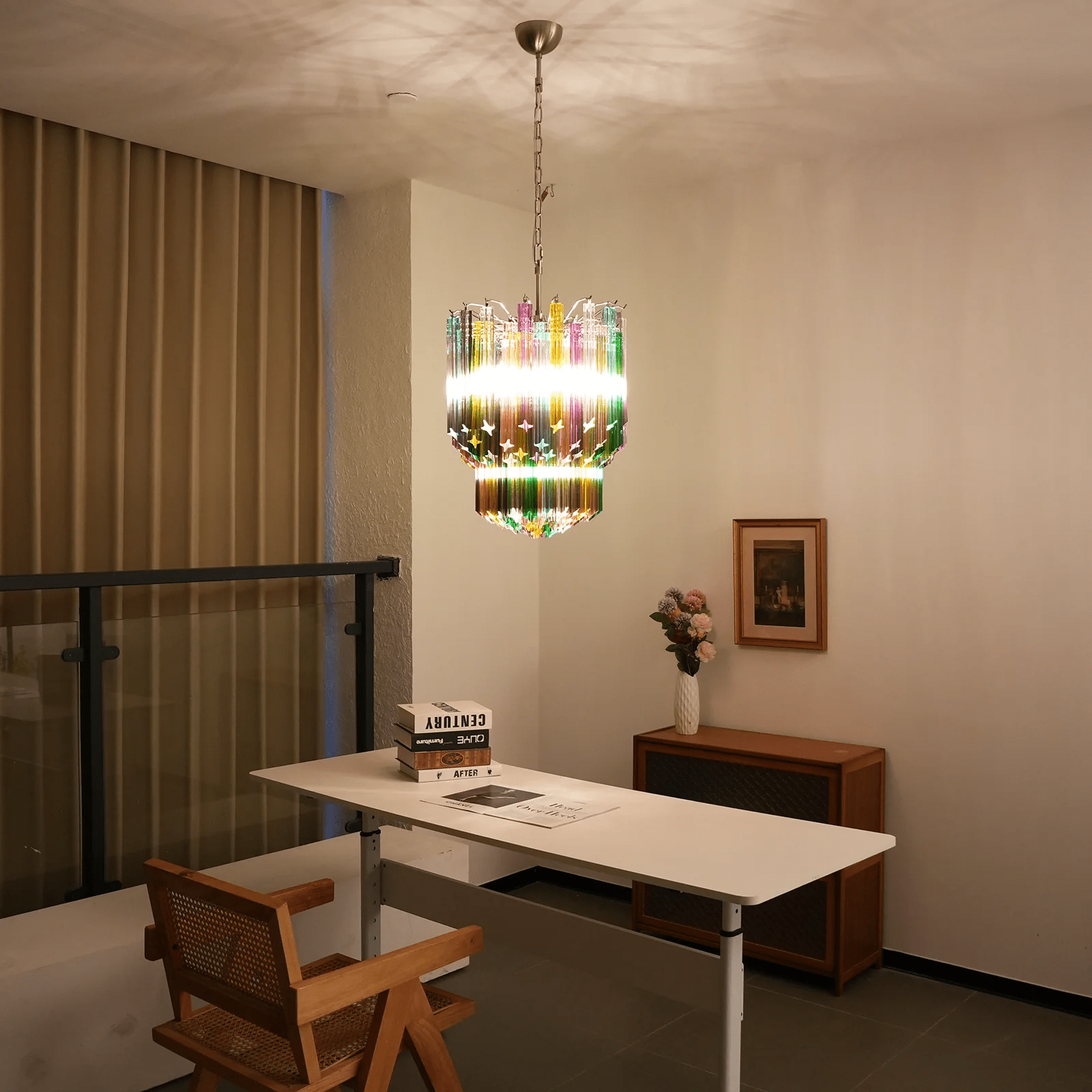 Prismatic Murano Colorful Chandelier