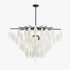 Cascading Selenite Disc Chandelier