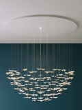 Leaf Twisted Sculptural Customize Chandelier
