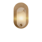 Perforated Oval Alabaster Wall Sconce
