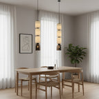 Textured Layered Glass Pendant Light