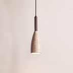 Travertine Teardrop Pendant Light