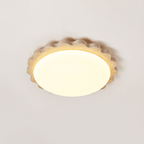 Travertine Scallop Edge Ceiling Light