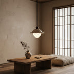 Travertine Saucer Pendant Light
