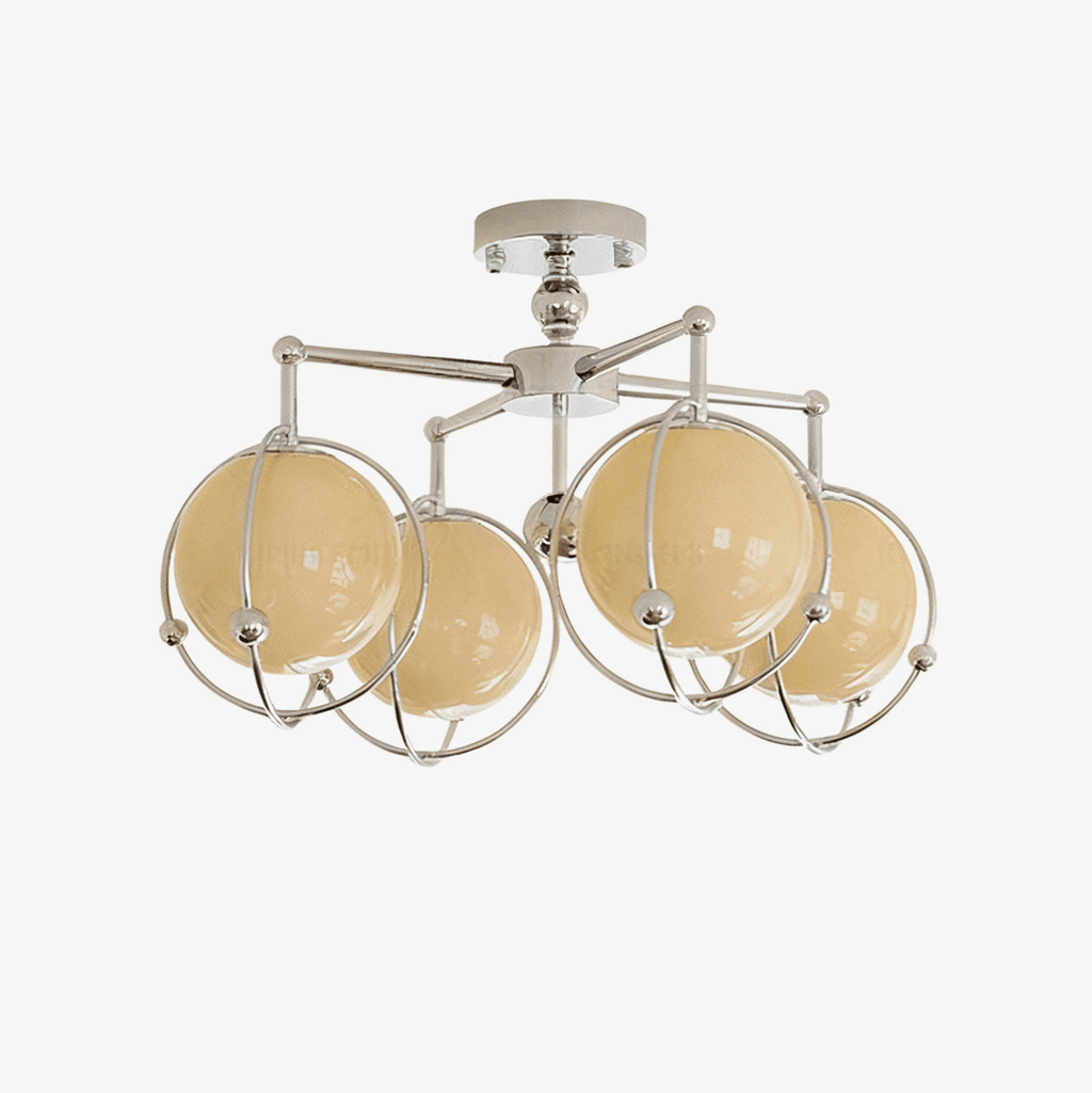 Orb Cage Semi Ceiling Lamp