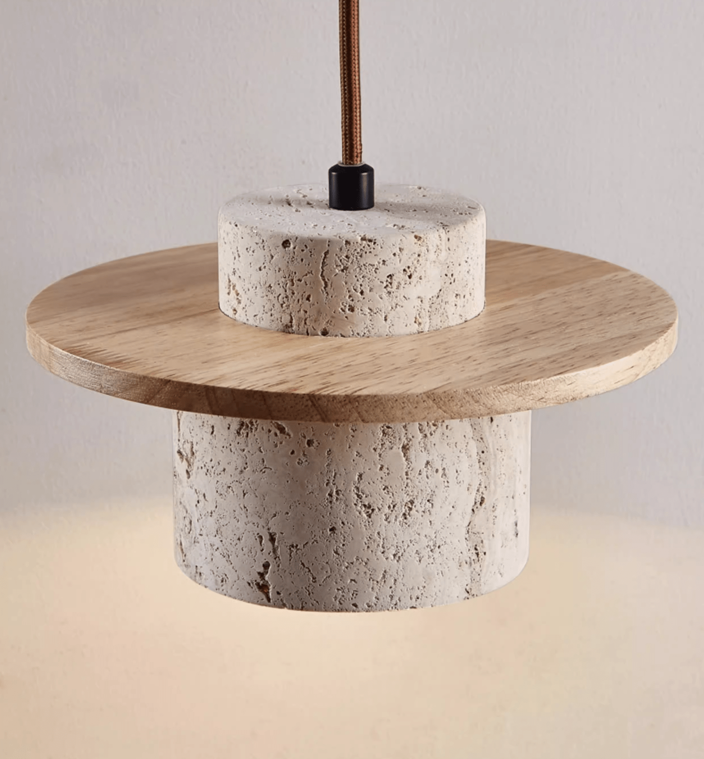 Cylindrical Stone Sconce