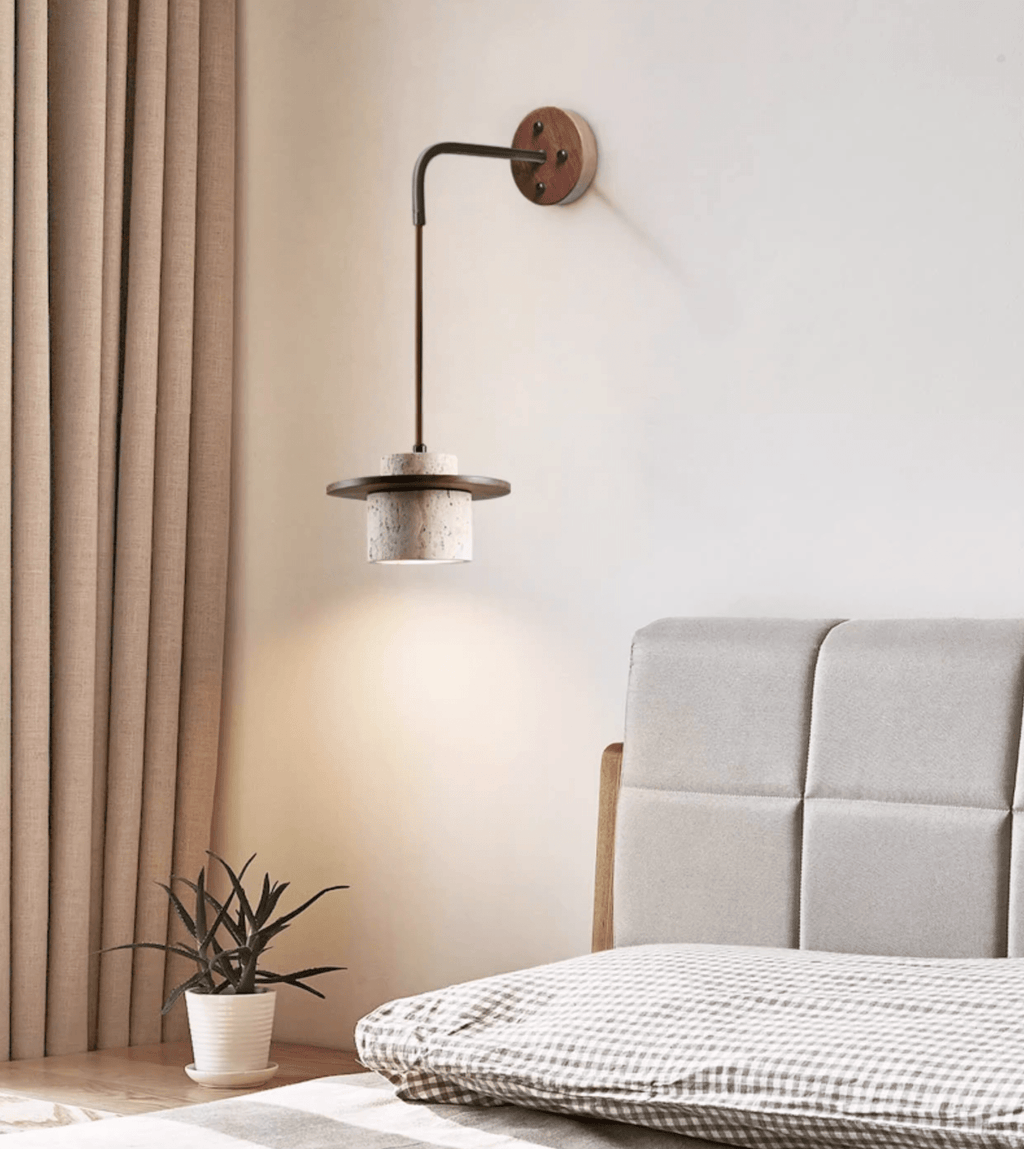 Cylindrical Stone Sconce