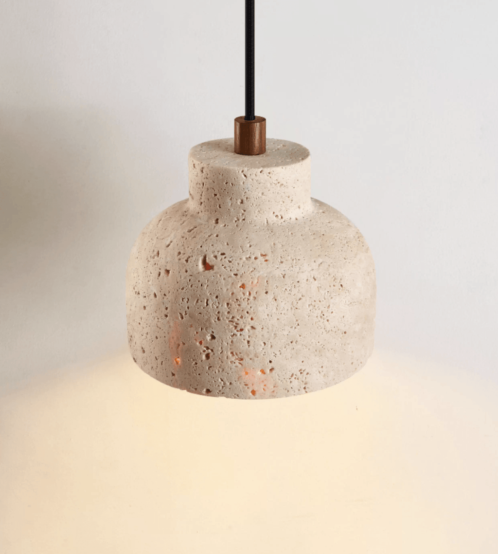 Travertine Bell Pendant Lamp