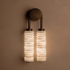 Calla Ribbed Alabaster Sconce