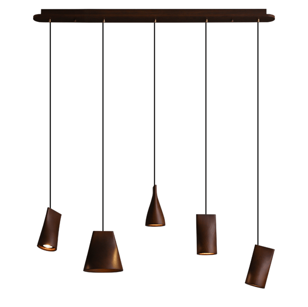 Nordic Tilted Wood Pendant Light