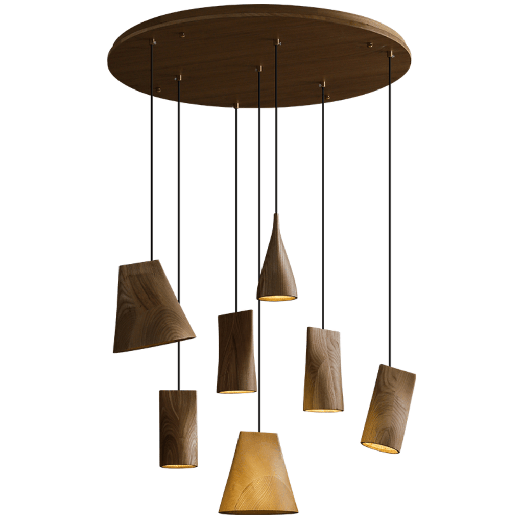 Nordic Tilted Wood Pendant Light