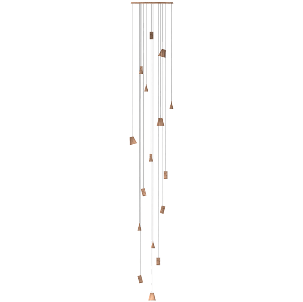 Nordic Tilted Wood Pendant Light