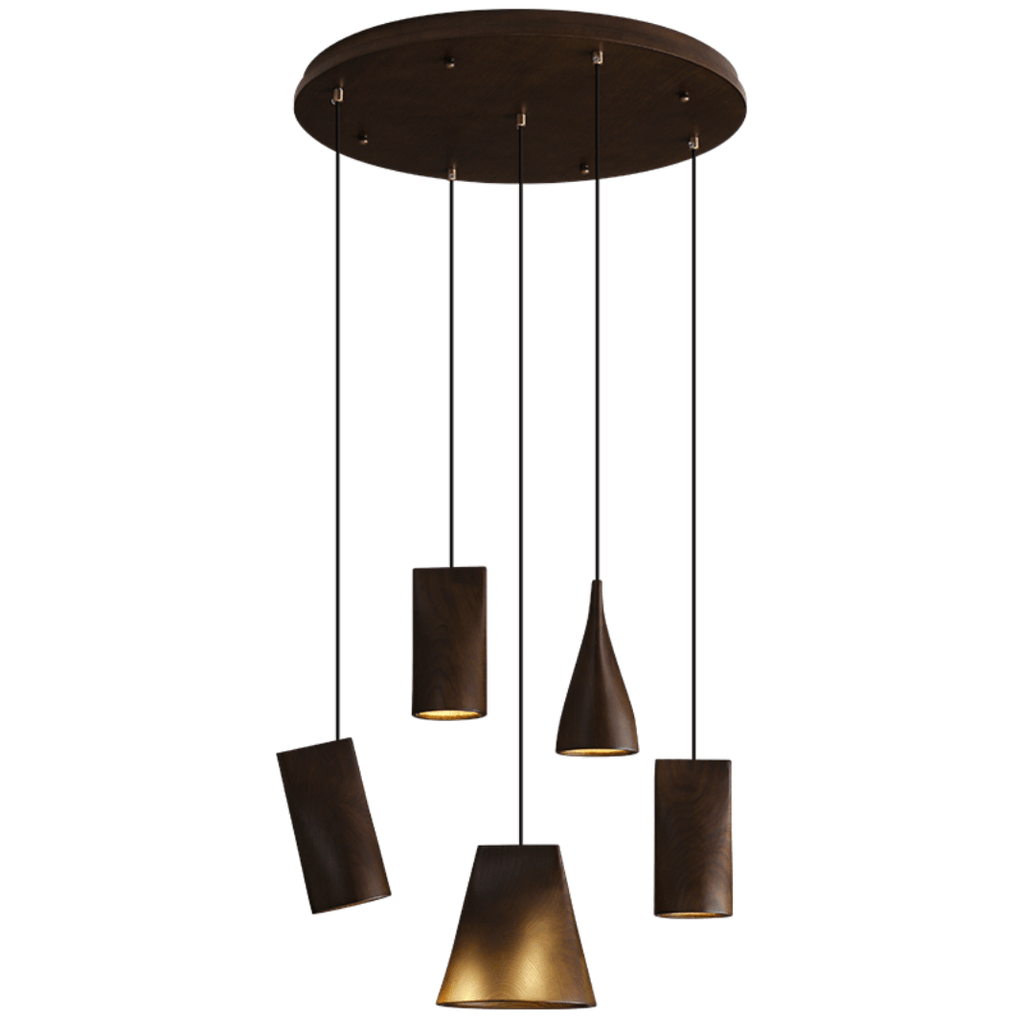Nordic Tilted Wood Pendant Light