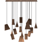 Nordic Tilted Wood Pendant Light