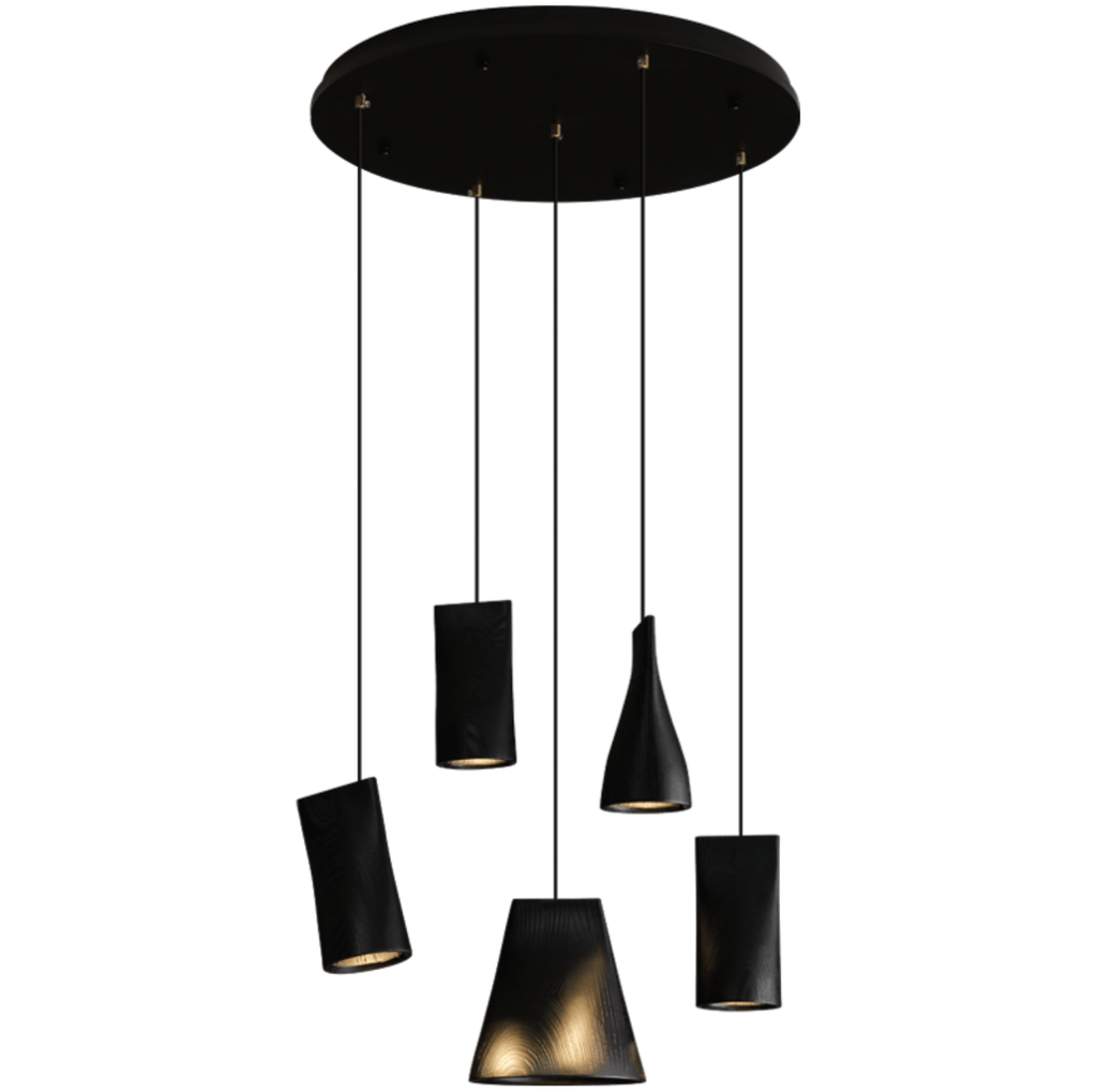 Nordic Tilted Wood Pendant Light