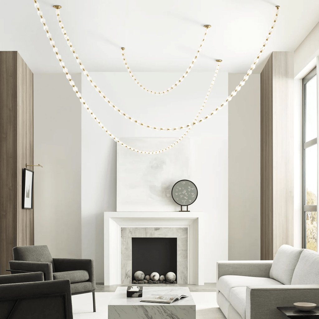 Glass Chain Chandelier