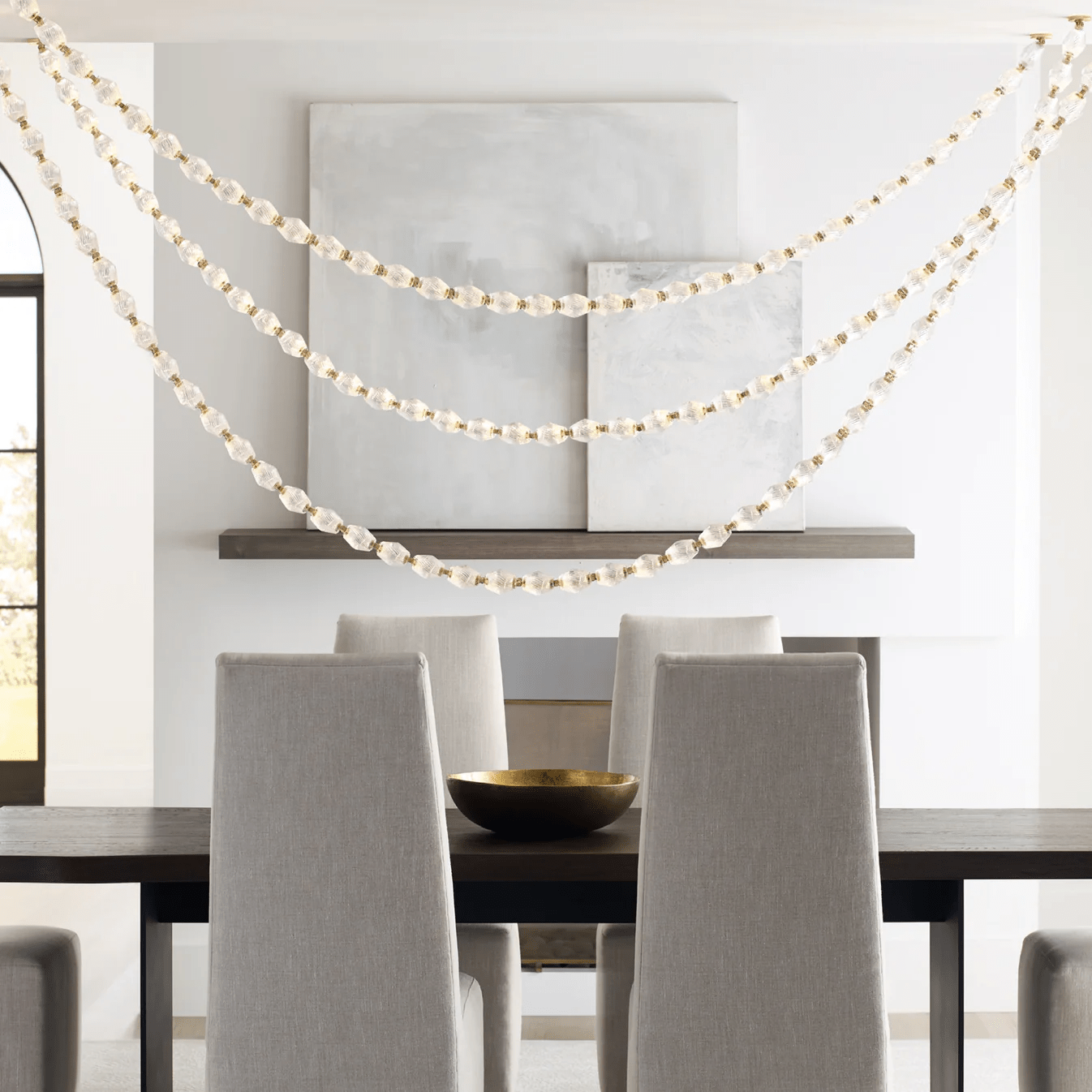 Glass Chain Chandelier