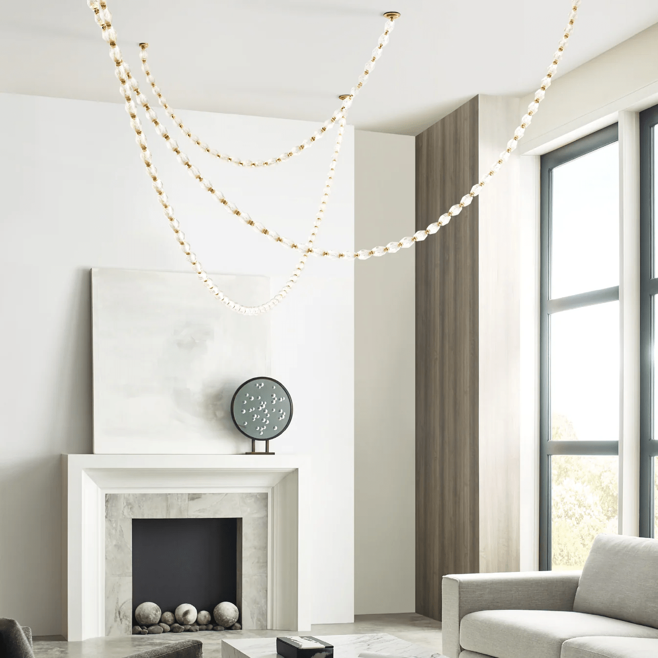Glass Chain Chandelier