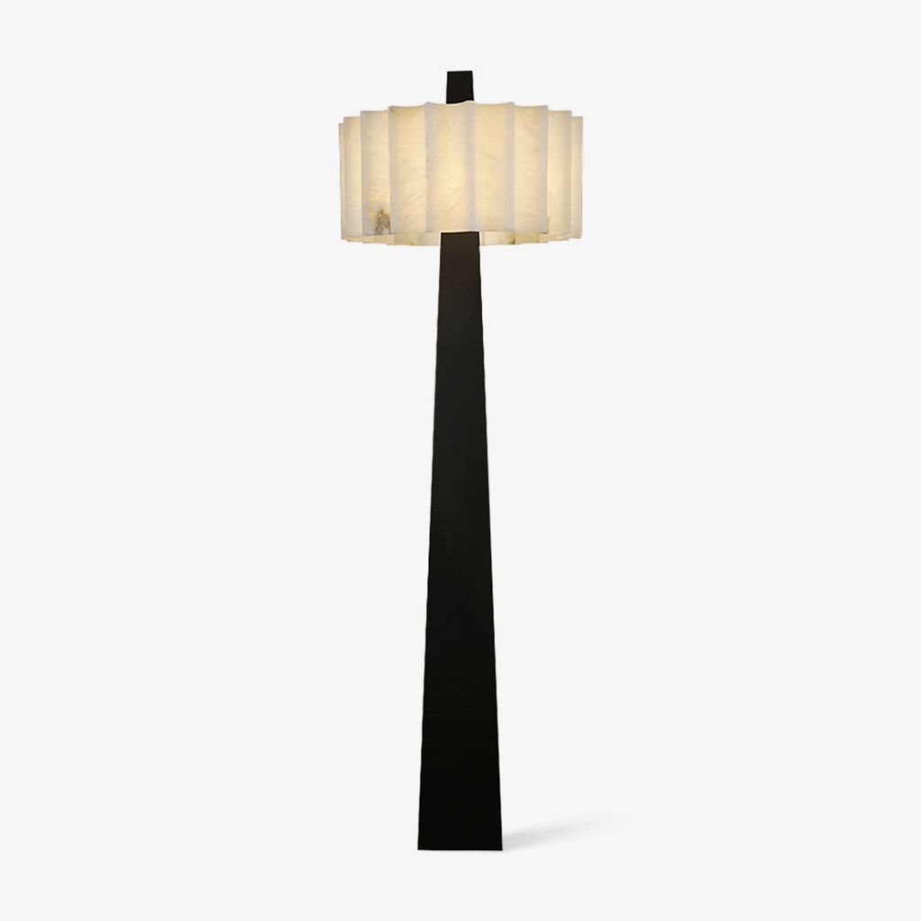 Origami Pleat Alabaster Floor Lamp