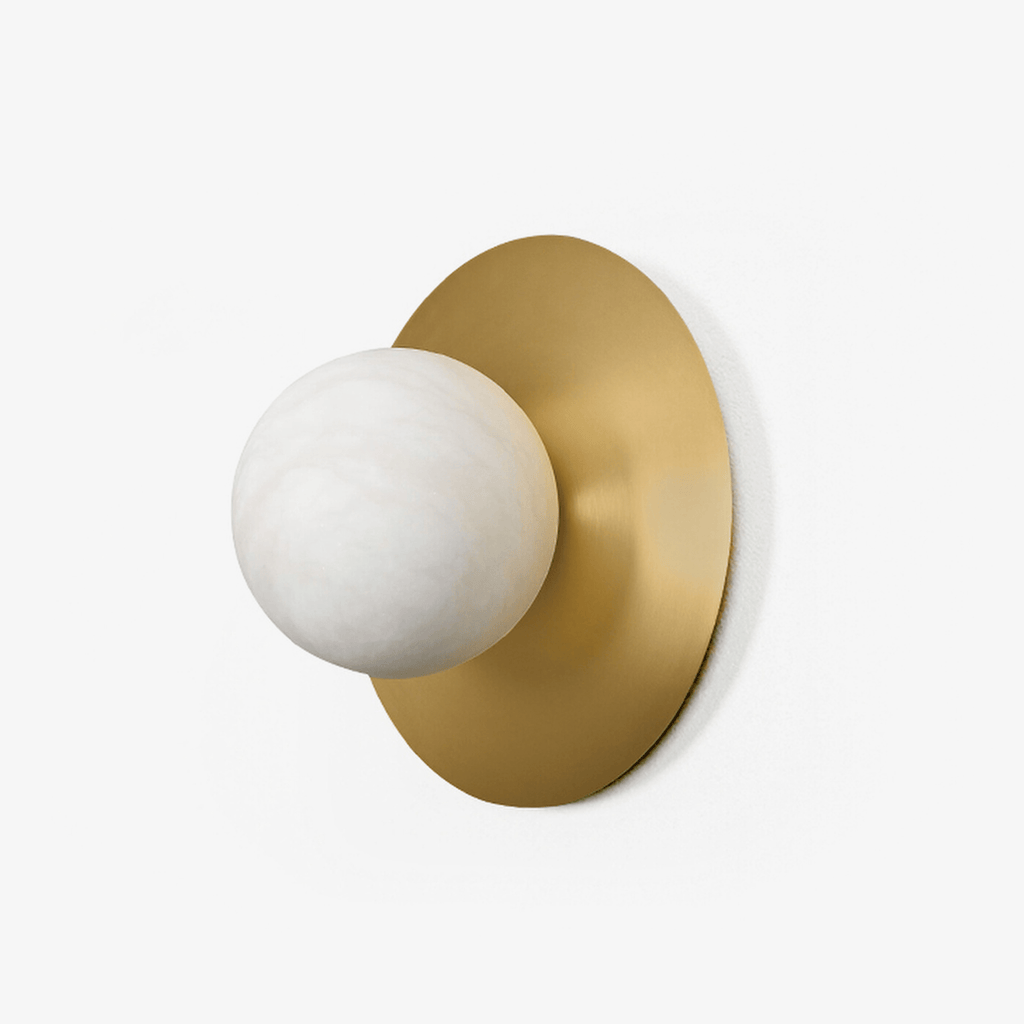 Round Alabaster Orb Sconce