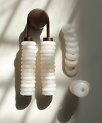 Calla Ribbed Alabaster Sconce