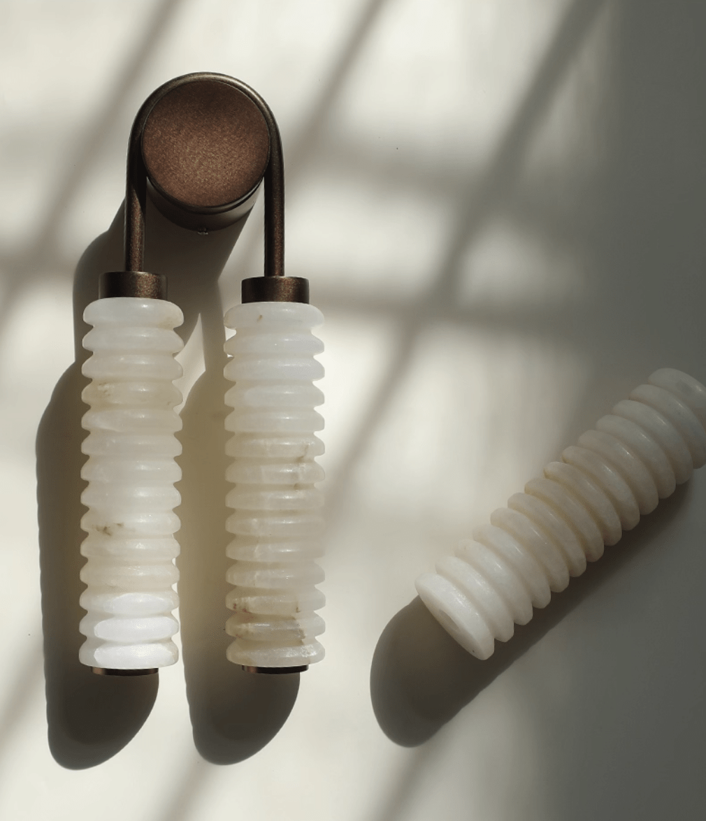 Calla Ribbed Alabaster Sconce