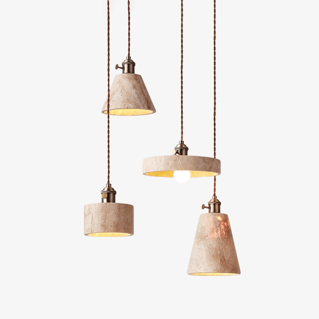 Terraform Travertine Pendant Light