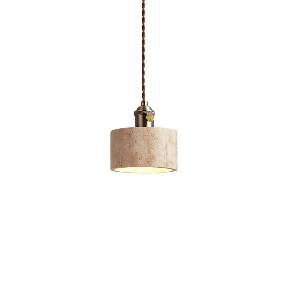 Terraform Travertine Pendant Light