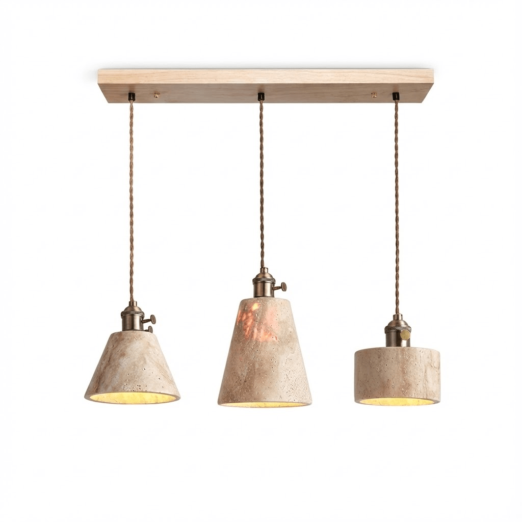 Terraform Travertine Pendant Light