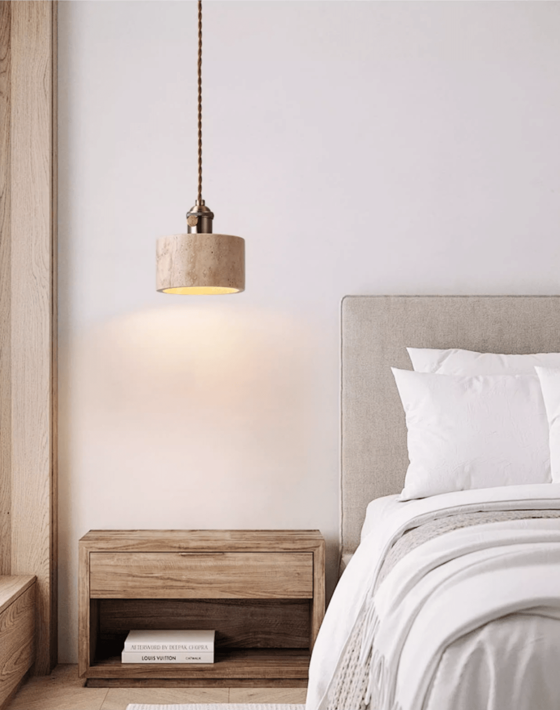 Terraform Travertine Pendant Light