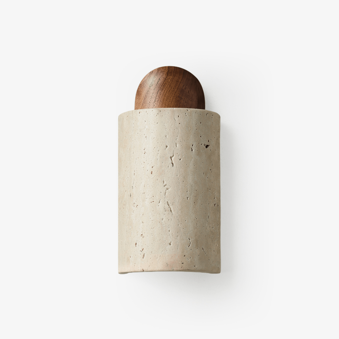 Travertine Capsule Wall Sconce