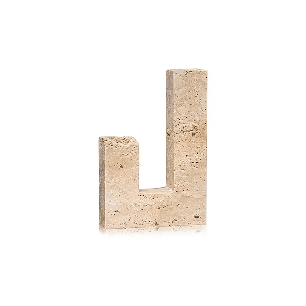 Yellow Travertine Candle Holder