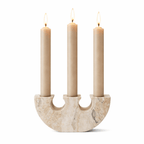 Rowan Yellow Travertine Candle Holder