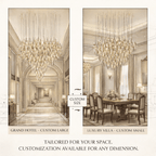 Vitara Glass Drop Customize Chandelier