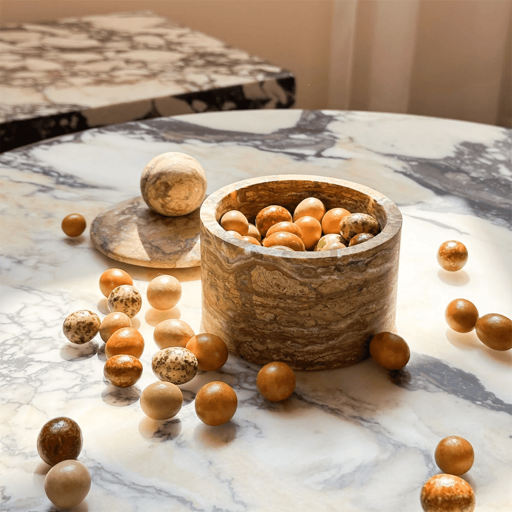 Strata Sphere Stone Storage Box