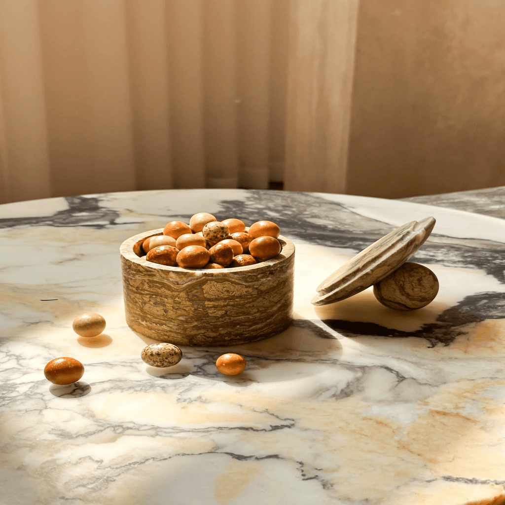 Strata Sphere Stone Storage Box