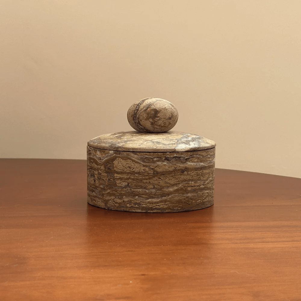 Strata Sphere Stone Storage Box