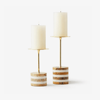 Strata Rise Marble Candle Holder