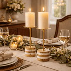 Strata Rise Marble Candle Holder