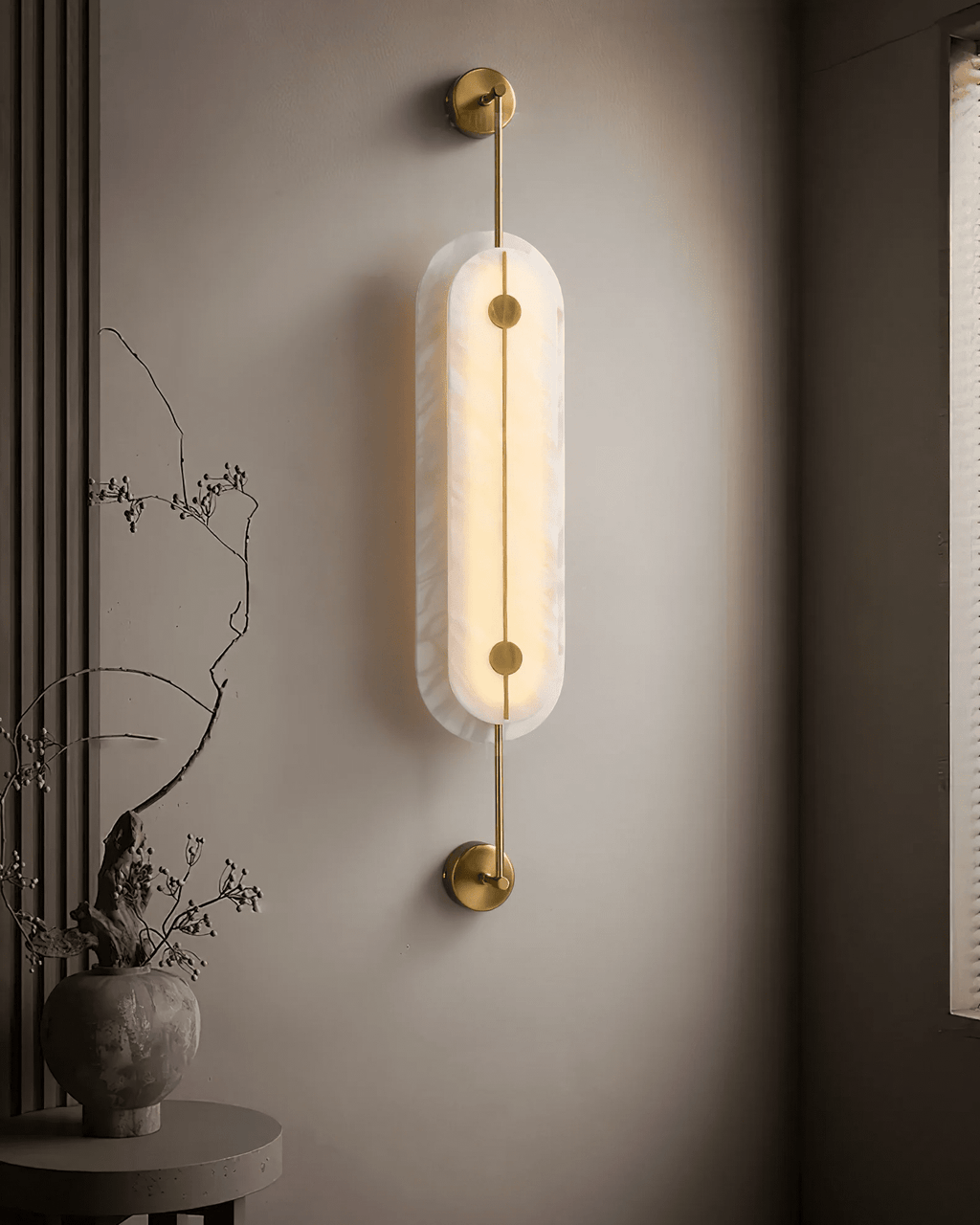Solvane Alabaster Wall Sconce