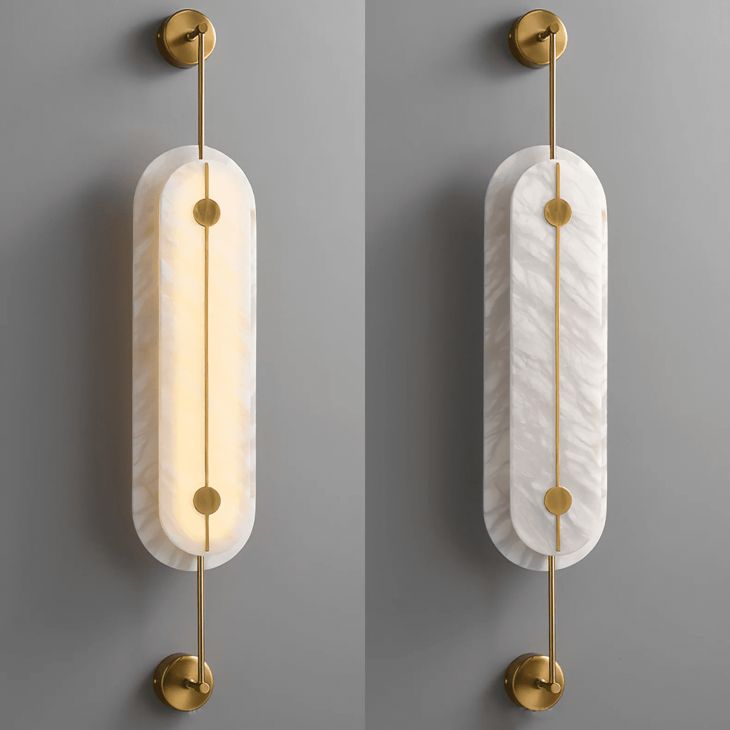 Solvane Alabaster Wall Sconce