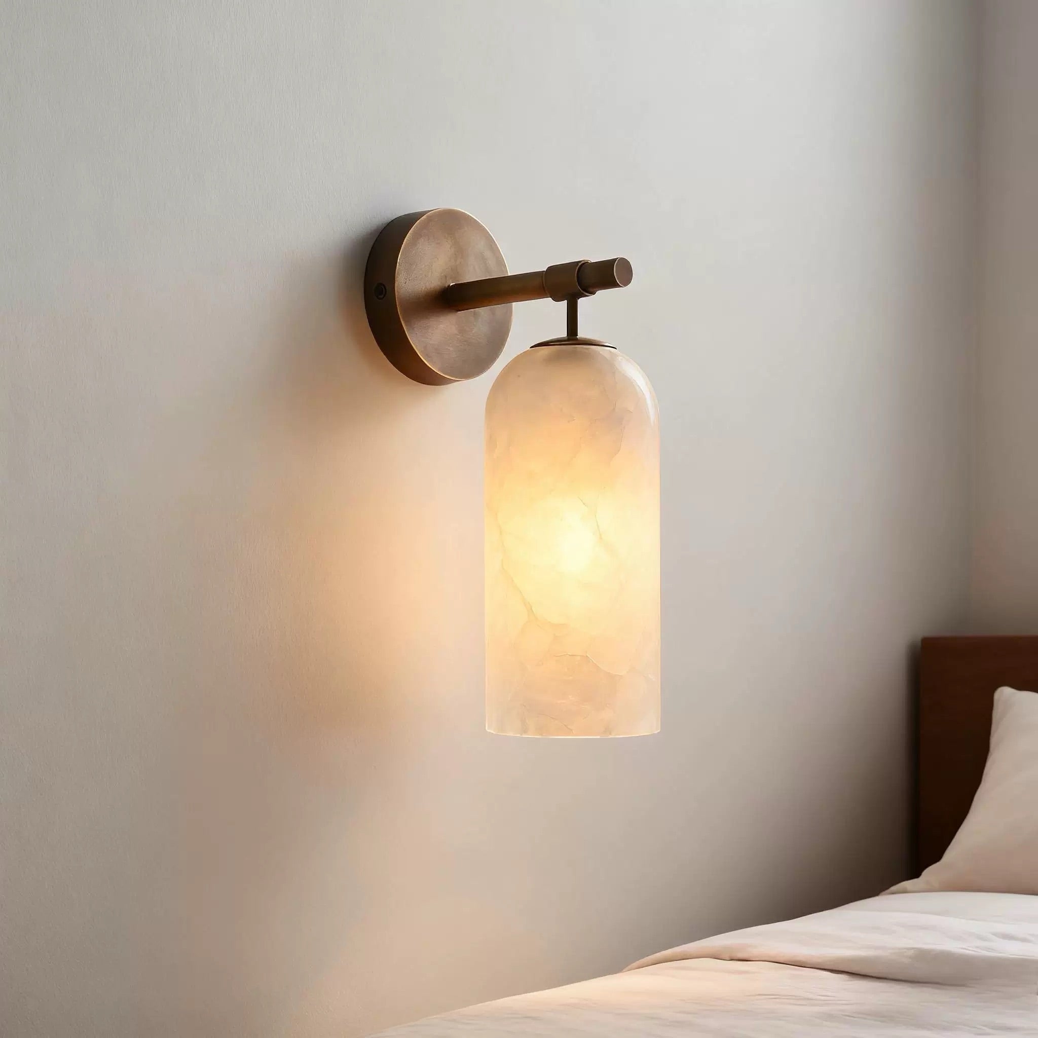 Alabaster Pillar Alabaster Wall Sconce