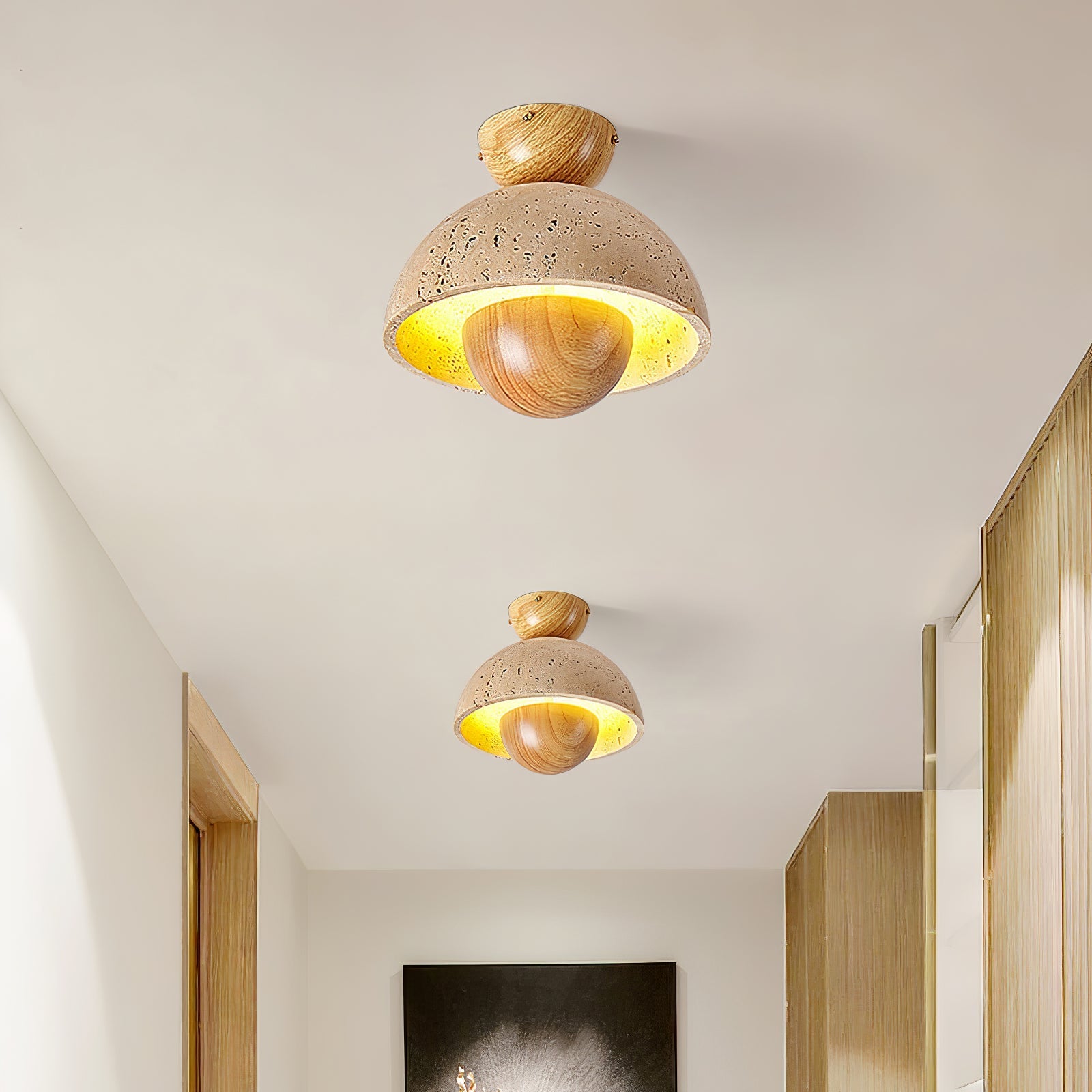 Nerio Travertine Ceiling Light