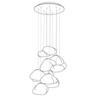 Blown Glass Mesh Pendant Light