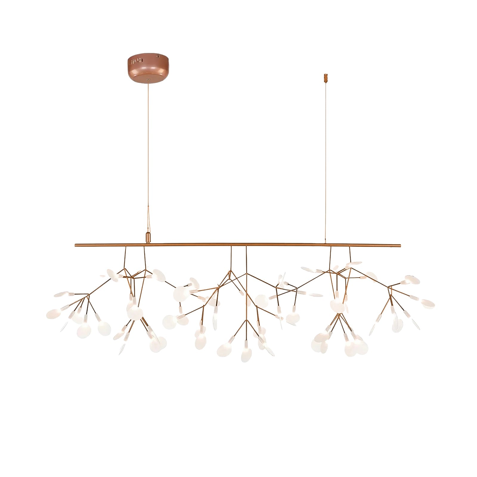 Rose Gold Firefly LED Crown Chandelier