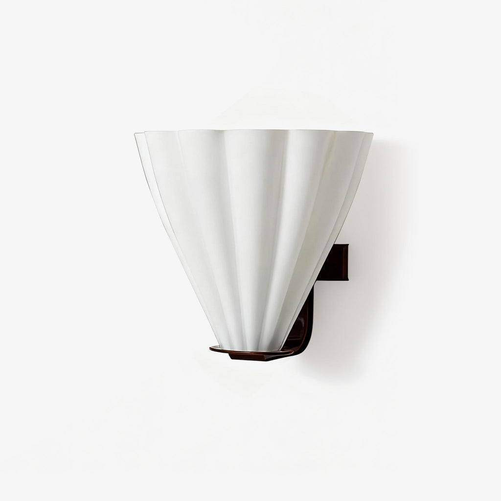 Fan Shaped Glass Wall Sconce